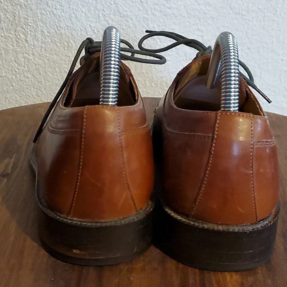 Stacy Adams- Mens Vintage Leather Square Toe Oxfords Business Casual Sz.9